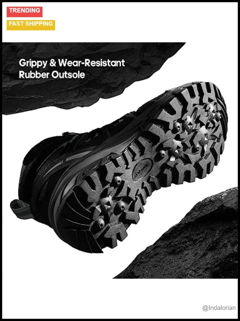 Waterproof Hiking Boots Suede Leather Midsole Slip-Resistant Lightweight